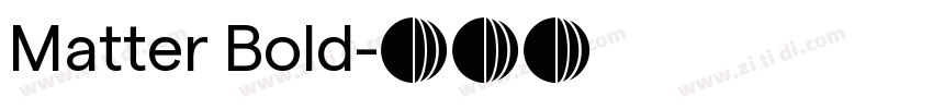 Matter Bold字体转换